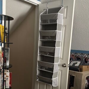 Over-the-Door Gray Hanging Organizer